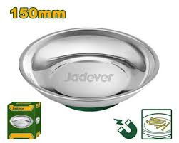 Magnetic Parts Tray Size: 150mm Material: Stainless steel Rubber coated magnetic base Ideal for storing nuts, bolts, screws Packed by color box JADEVER JDMC6001