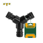 Connecteur de tuyau en plastique Accouplement encliquetable en « Y » en plastique Convertit un seul outil de jardinage en 3 prises
Corps en ABS résistant aux chocs
Emballé par carte papier JADEVER JDQC7E34