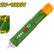 AC Voltage Detector AC Voltage: 12V~1000V (high sensitivity), 48V~1000V (low sensitivity), Frequency: 50/60Hz, Sound and light alarm, Includes: 2 AAA batteries, Packed in JADEVER JDTP3501 color box