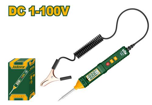 Testeur de circuit automobile Tension testée : DC 1–100V, Longueur max : 2700 mm, Inclus : 1 pile AAA LR03, Emballé en boîte couleur JADEVER JDTP5501