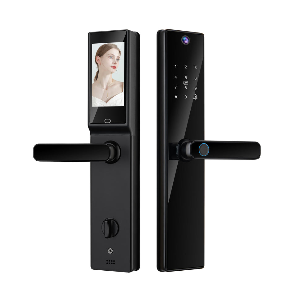 Poignée digitale intelligente M1 Pro Visio - Mot de Passe & Mot de Passe Temporaire - intègre un système de vidéophonie complet pour porte d’entrée