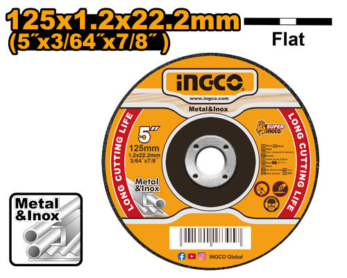 Disque abrasif 125x1,2mm.
