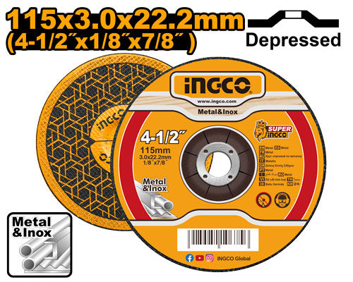 Disque de meulage 115x3mm.