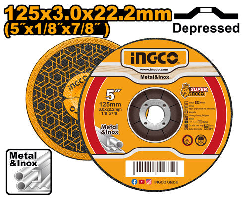 Disque de meulage 125x3mm.