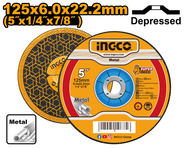 Disque à meuler 125x6mm.