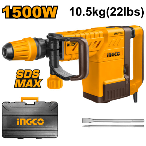 Marteau burineur 10kg, 1500W. Force impact 6-25J.