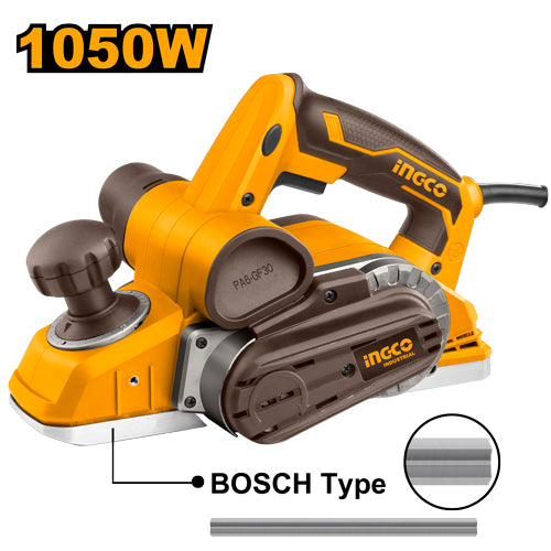 Rabot électrique 1050W, largeur 82mm.