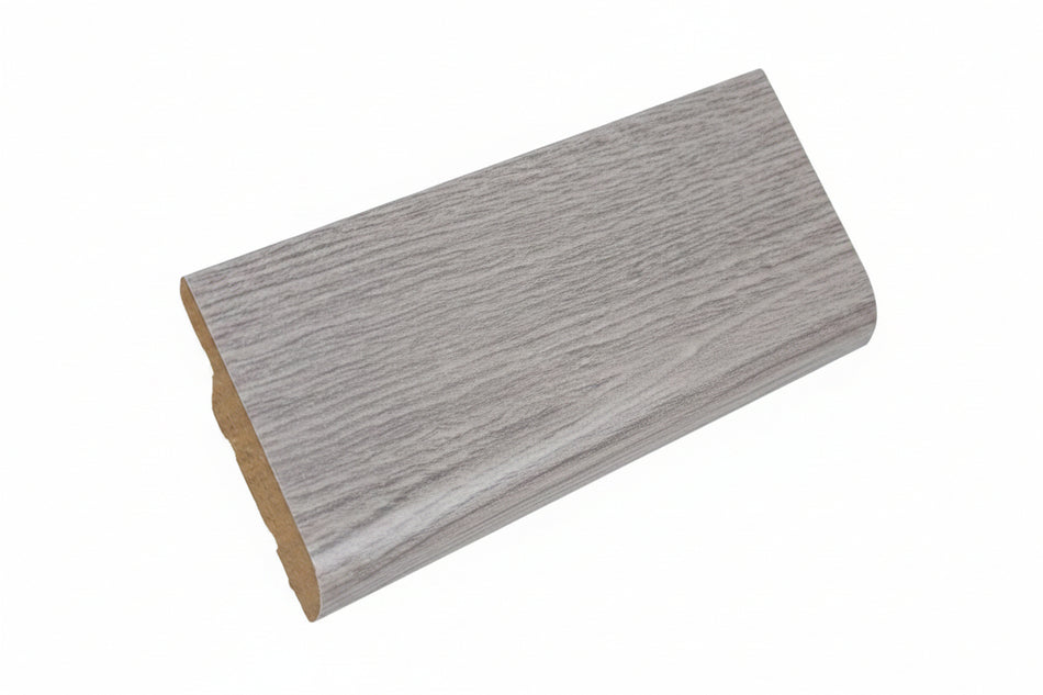 Plinthe stratifiée MOD AMERIKAN CEVIZ Longueur : 2420 mm Hauteur : 60 mm épaisseur : 12 mm pour parquet 724 RUMELI Premium HDF