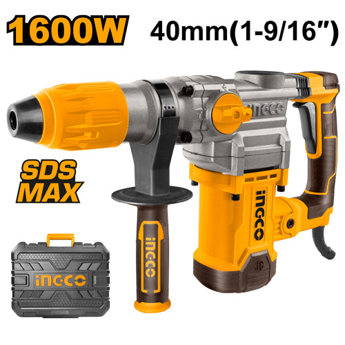 Perforateur 1600W SDS-Max, capacité 40mm. Force 10J.