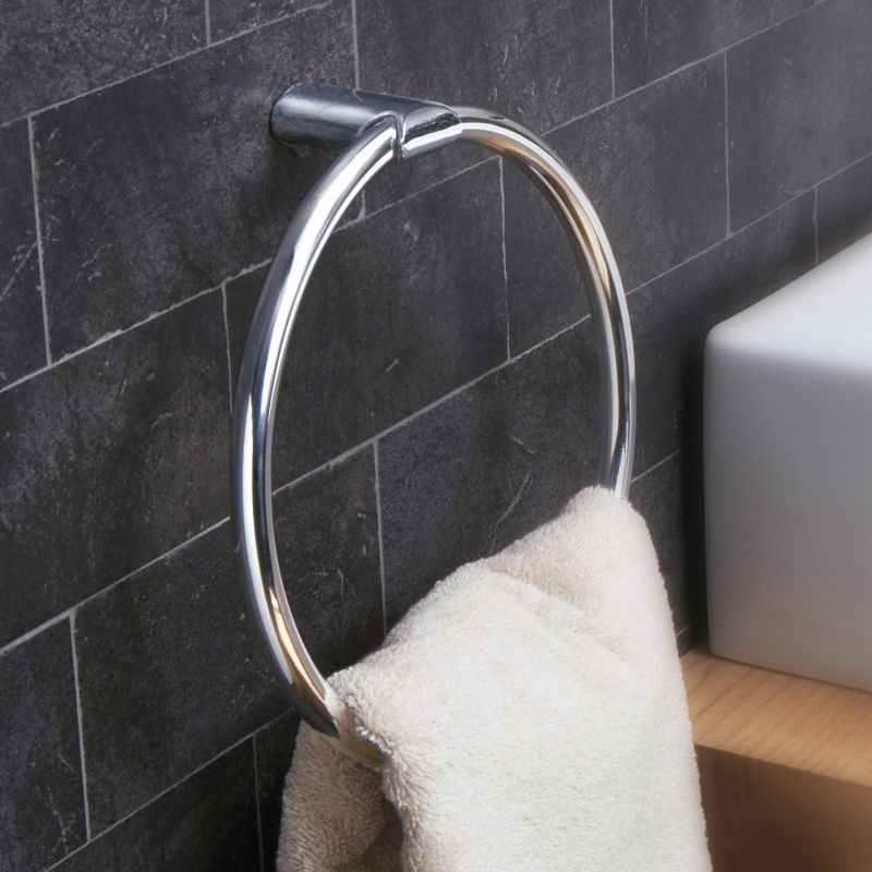 Towel ring, chrome finish combined with stainless steel 198*50*200 mm - RONDA 6646600
