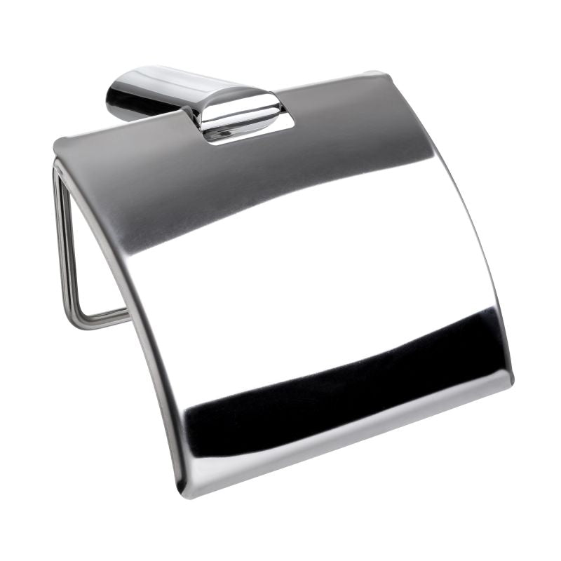 Toilet paper holder, chrome finish combined with stainless steel, 128*50*105 mm - RONDA 6646800