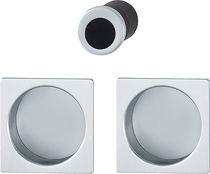 Set 5 for sliding door 4921 By HOPPE in aluminium, for interior door, silver look aluminium finish