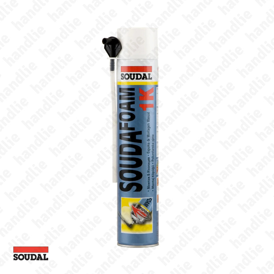 Cartouche SOUDAL SOUDAFOAM - 750 ML - Professionelle sans HCFC ni CFC. S’utilise pour le calfeutrage de cavités et peut aussi être utiliser pour la montage. Très bonne isolation thermique et acoustique