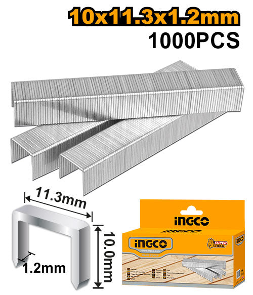 Box of 1000 staples, 10mm (0.7mm wire).