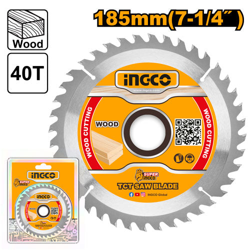 Disque alu 185mm, 40 dents.
