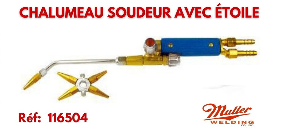 Chalumeau soudeur Oxygène / Acétylène MULLER  épaisseur de soudage 0,5 à 5mm ou en atelier