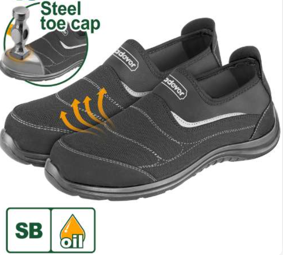 Chaussure de sécurité Classe de sécurité : SB (« Safety Basic ») Matériau de la semelle extérieure : PU/PU Embout de sécurité : acier - Semelle PU double densité Emballé par boîte de couleur JADEVER JDSB1540