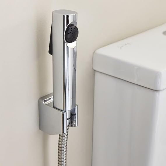 Douchette WC CÜFF Chrome avec support et flexible Chrome E98100-CP By Jacob Delafon Paris