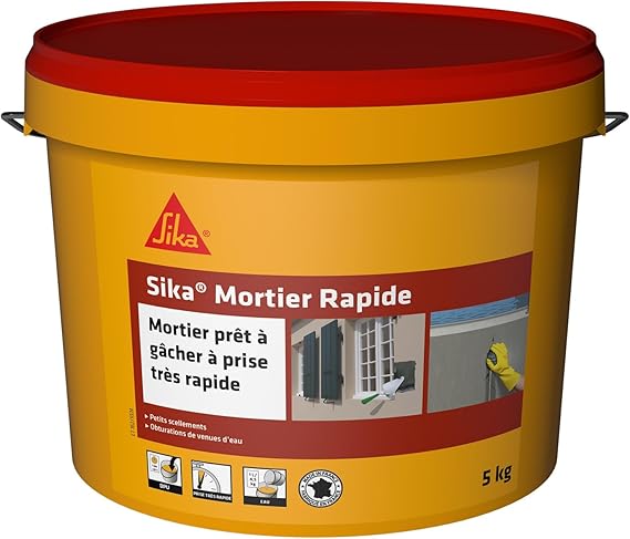 Sika® Mortier Rapide est un mortier prêt-à-gâcher à base de ciment, de granulats et d'adjuvants - Prise ultra-rapide