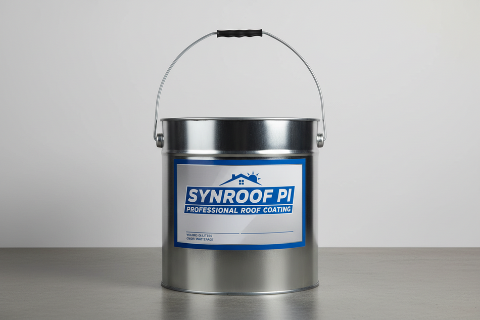 Revêtement d'étanchéité liquide monocomposant à base de résine polymère pour plancher béton intérieur & extérieur, balcon, loggia, SDB et cuisine - SYNROOF PI - Coloris blanc ( Réflexion des UV) - Seau de 20 Kg
