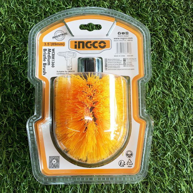 Brosse 360° poils souples pour visseuse - Tige : 1/4" hexagonale Idéal pour le nettoyage : application : revêtement de sol, porcelaine, granit, carrelage, tapis.