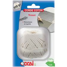 Corde tressée coton 100g 55m d.1,5mm OCAI  6305X