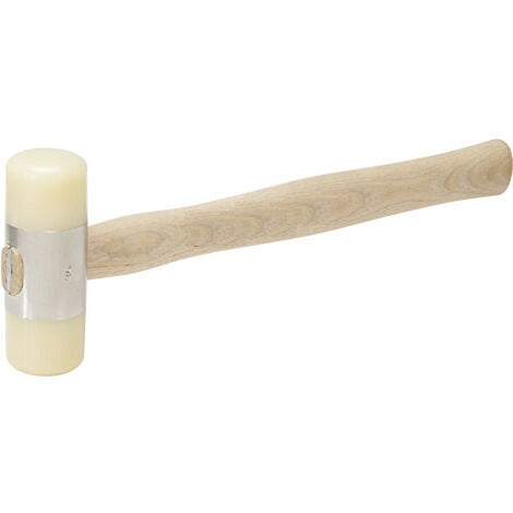 Marteau à embout nylon blanc 620 Gr - EUROTUB - Le manche résistant à la casse est fabriqué dans un bois de frêne soigneusement sélectionné.