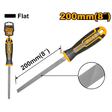 Lime plate acier 200mm, T12.