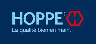 Garniture Liège  By HOPPE en aluminium sur rosaces avec rosaces à entré de clé, pour porte à profil ,carré à montage rapide,F9714M noir mat