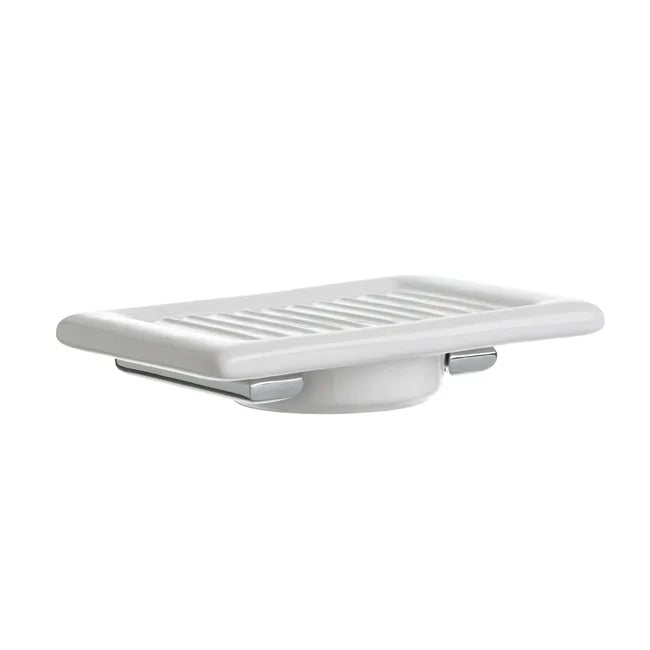 Toilet paper holder, chrome finish combined with stainless steel, 128*50*105 mm - RONDA 6646800
