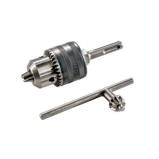 Mandrin à clé avec adaptateur SDS PLUS TRIUMPH pour permettre l'utilisation de forêt cylindrique
