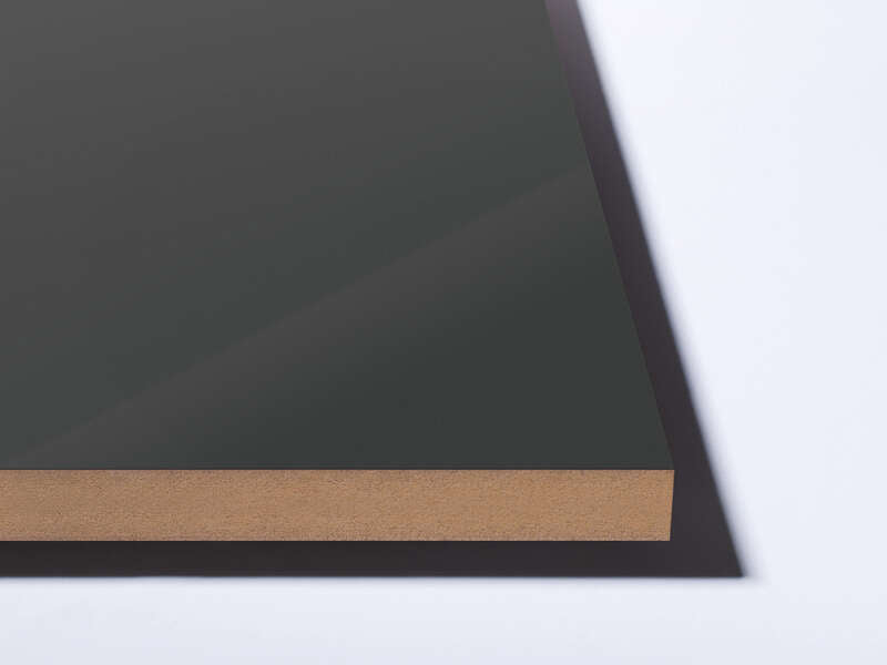 Panneau MDF High-Gloss revêtu sur 2 faces Premium - E1 (EN ISO 12460-3) - 2880 X 1220 X Ep : 18MM - 12 coloris au choix - Conforme norme NF EN 622-5