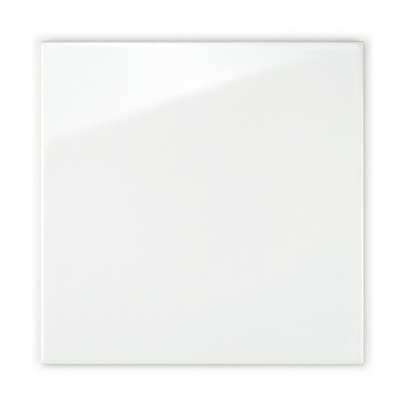 Carrelage Faience Blanc brillant AZULEJO 200 X 200 MM - épaisseur 5,5 mm - Conforme à la norme NF P 614-408 - CE (25 carreaux = 1 M2)