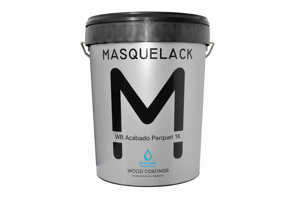 Bidon de vernis parquet monocomposant à l'eau, fini transparent, 5 litres pour environ 50 m² en deux couches